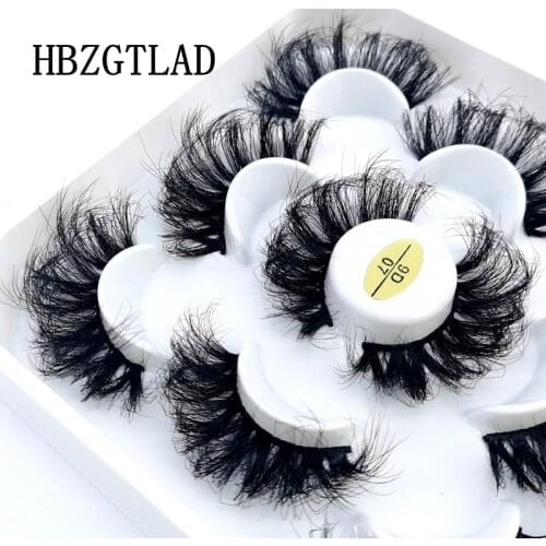 Lashes 5 Pairs 3D Faux Mink Lashes Fluffy Soft Wispy Volume Natural long False Eyelashes Eye Lashes Reusable Eyelashs Makeup