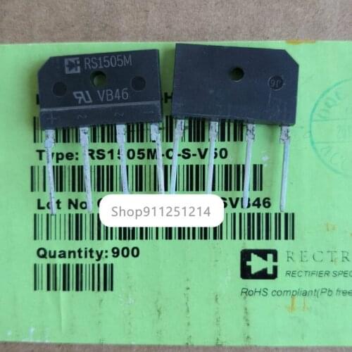 6 Pieces RECTRON RS1505M 15A 600V Flat Bridge Rectifier Bridge Thick Copper Feet