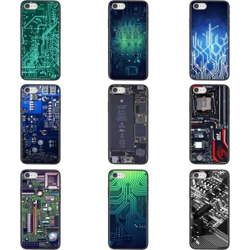 Black Bumper Tpu Computer Motherboard Circuit Board For Galaxy A02 A22 A71 A51 A50 A42 A40 A32 A31 A30S A21S A20 A20S A20E A12