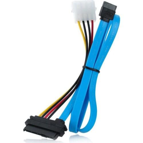 CY Chenyang Hard Disk SFF 8482 SAS Cable 29pin to 1 SATA 7pin 0.7m