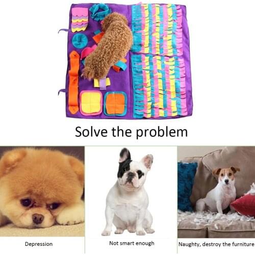 Snuffle Mat Dog Puzzle Toys Increase IQ Slow Dispensing Feeder Mat Pet Cat Puppy Training Games Feeding Food Intelligence Toy