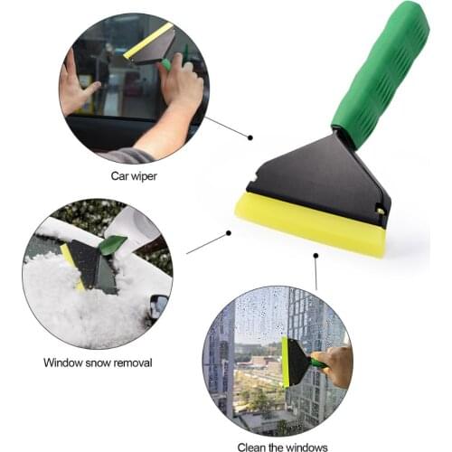 EHDIS Window Tint Snow Rubber Squeegee Windshield Glass Winter Ice Wiper Water Clean Scraper Sticker Remover Car Vinyl Wrap Tool