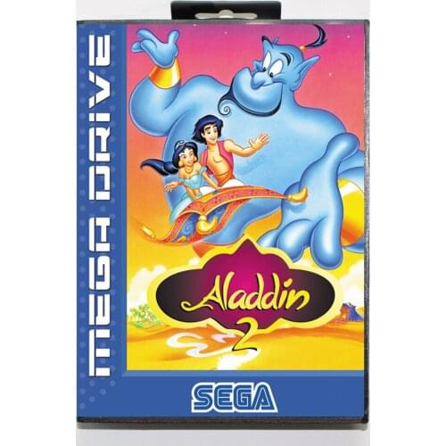 Aladdin 2 16bit MD Game Card For Sega Mega Drive/ Genesis with Retail Box