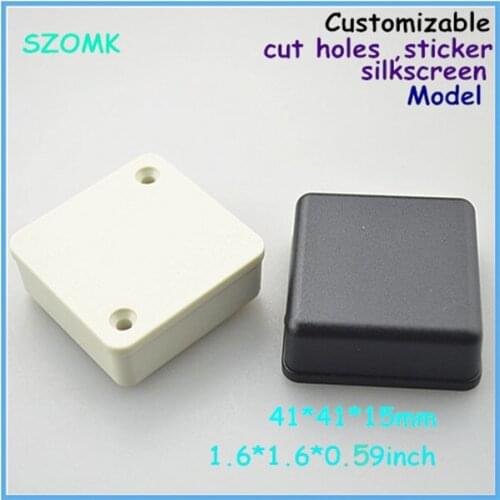 Handheld abs enclosure pcb enclosure (10 pcs) 41*41*15mm electronics plastic electronics project case electrical junction box