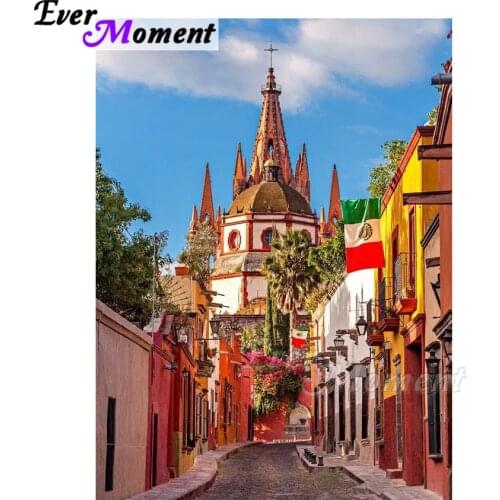 Ever Moment Diamond Painting Handmade Picture Of Rhinestone Building Cross Stitch 5D DIY Mosaic Diamond Embroidery ASF1464