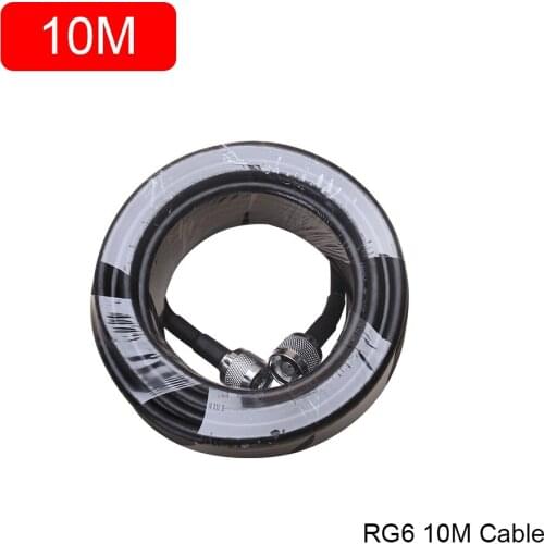 10 Meters RG6 Coaxial Cable For Cellular Mobile Phone Signal Amplifier 4G 3G 2G 50Ω N Male Connector Network Cellphone Booster