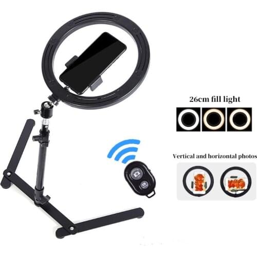 Photography Lighting Fill Ring Light Lamp Phone Ringlight Tripod Stand Photo Led Selfie with Bluetooth