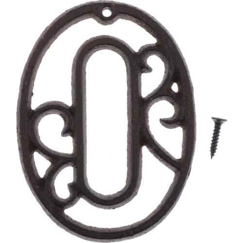 Wrought Iron Antique House Door Number Sign Plaque DIY Digit Number