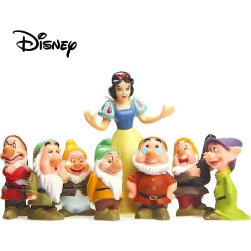 8pcs Disney Princess Doll Snow White And The Seven Dwarfs Action Figure Toys 8cm Dolls Collection Toys For Kids Birthday Gift