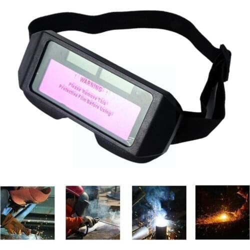 1pc Powered Auto Darkening Welding Mask Helmet Eye Head With Glasses Band Goggle Changing Glasses Arc Automatic Welding R2M1