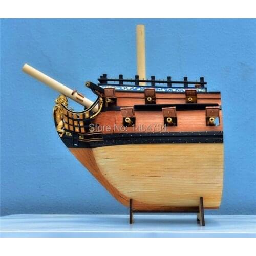 NIDALE Model Scale 1/50 Laser-cut wooden boat model PRUA INGERMANLAND 1715 warship wooden model bow section SC MODEL kit