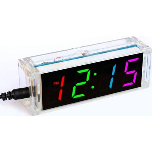 Monochrome/Colorful Digital Clock Electronic Production Kit