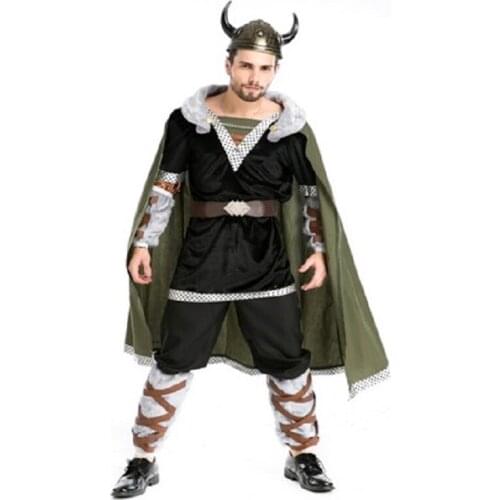 Fashion 2019 New Style Adult Mens Roman Male Gladiator Costume Sexy Medieval Warrior Costume Halloween Party Cosplay Clothing