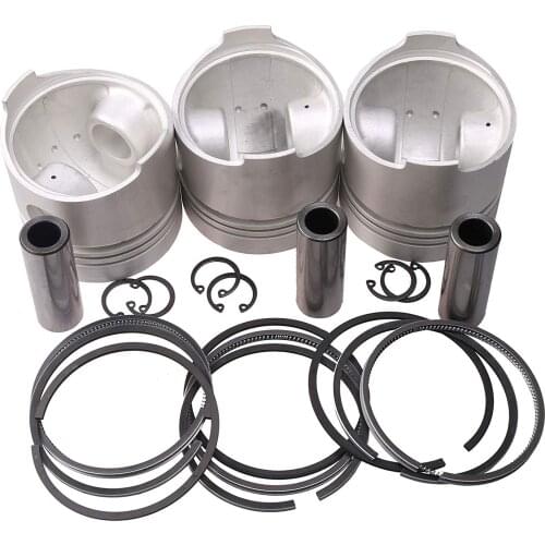 Piston & Piston Ring Set STD 78mm for Kubota D1105 Engine B2910HSD B7800HSD B3030HSD B3030HSDC B3200HSD B3300UF3680KX71H Tractor