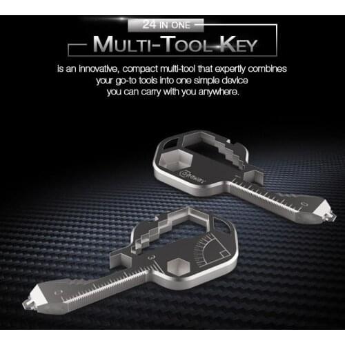 New Disruptive Multi-Tool Key For The Modern Featuring Over 16+Tools Stainless Steel Tool Key Outdoor Cycling Portable Tool