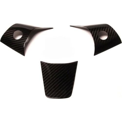 Carbon Fiber Car Steering Wheel Panel Cover Trim Decoration For tesla model 3 2017 2018 2019