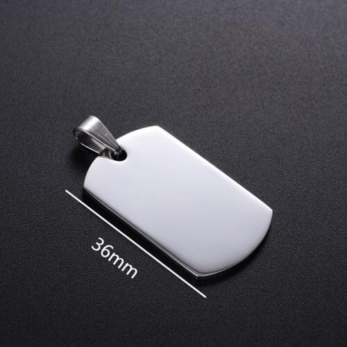 BULK 10pcs Custom Made Stainless Steel Blank Square Bar Tag Laser Engraved Your Own Message Charm DIY Jewelry Findings