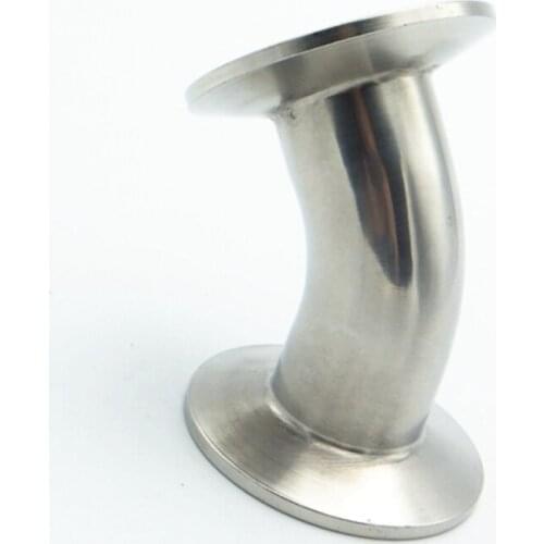 2-1/4" 57mm OD 304 Stainless Steel Sanitary Ferrule 45 Degree Elbow Pipe Fitting For Homebrew Beer Brewing Fit 2.5" Tri Clamp