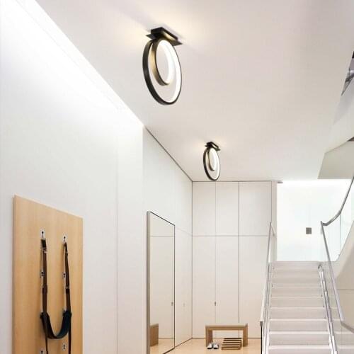 New Modern LED Ceiling Lamp For Living room Bed room Kitchen Aisle Indoor Light Fixtures Black&White Ceiling lights AC110V 220V