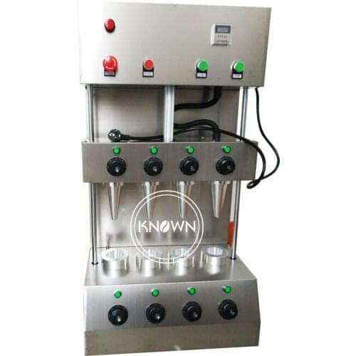 2019 Hot sale enlarging size spiral pizza maker cone customized pizza machine 4 heads pizza cone machine