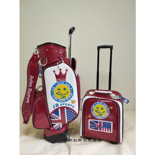 JB sports golf bag full crystal material ladies wheeled trolley bag golf bag women 골프백