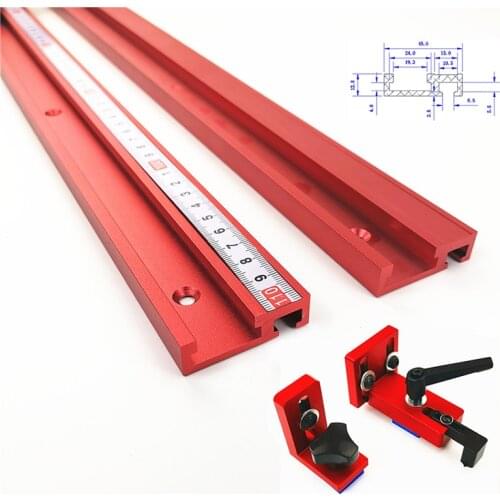Chute Aluminium Alloy T-tracks Woodworking Standard Miter Track Stop for Carpentry Workbench Router Table