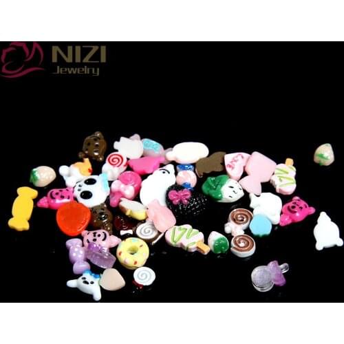 Nails Art Decorations About 100pcs Many Cartoon Series Resin Nail Jewelry Different Shape Manicure Makeup Tools DIY Supplies