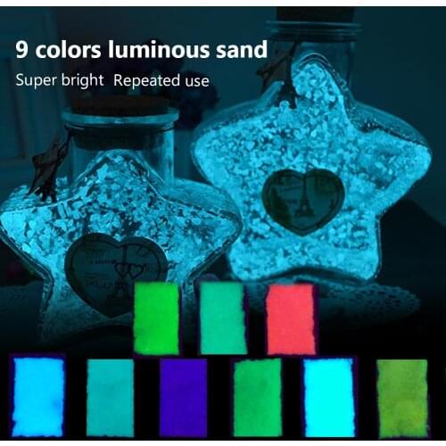 10g/Bag Glow in the Dark Garden Glow Sand Rocks for Walkways Garden Path Patio Lawn Garden Yard Decor Luminous Stones Colorful