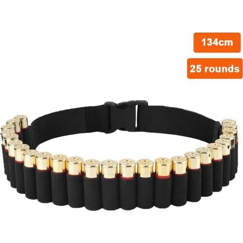 134*5CM 25 Rounds Tactical Shell Holder Ammo Pouch 12 Gauge Shotgun Military Cartridge Bandolier Belt Gun Hunting Accessories