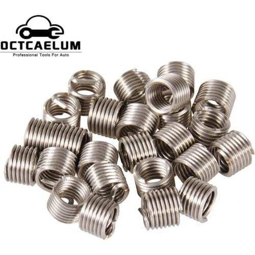 25PCS M10 x 1.5 x 13.5mm Auto Thread Repair Helical Coil Wire Inserts Tool For Helicoil Motorcycle Garage Tools ST0059F1