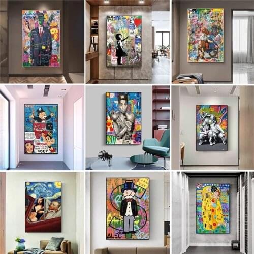 DIY 5D Diamond Painting Graffiti Art Nordic Poster Full Square/Round Diamond Embroidery Cross Stitch Mosaic room Decor