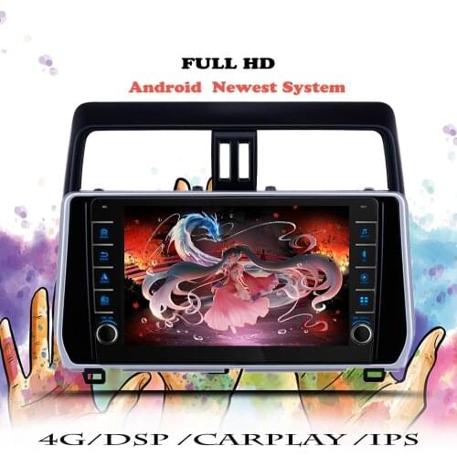Android 10.0 For Toyota Land Cruiser Prado 150 2017 2018 19-2020 Car Radio Multimedia Player Navigation Stereo No 2din 2 din DVD