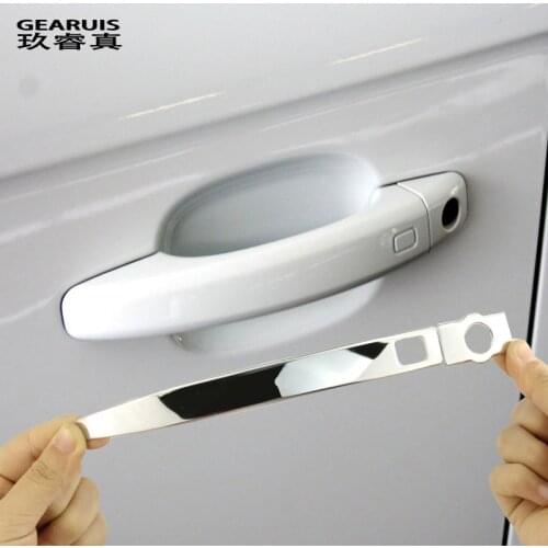 Car Styling For Audi A4 B8 Q5 Door Handle Knob Exterior Decorative Covers Stickers Trim stainless steel Auto Accessories