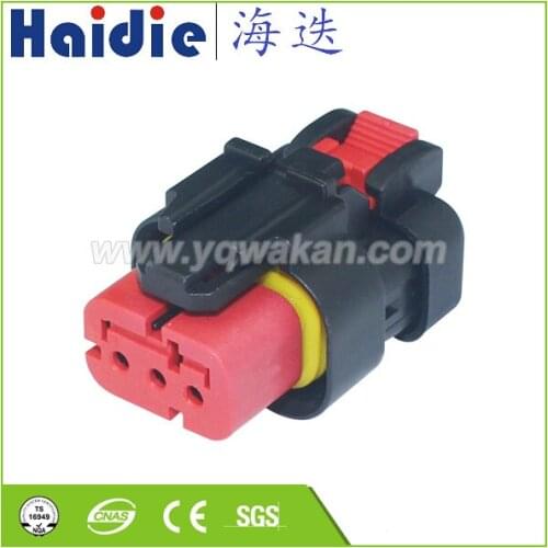 Free shipping 2sets 3pin Auto Electri wire harness plug plastic Excavator Carter E320 connector 776429-1 776523-1