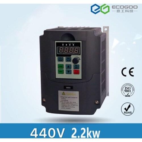 2.2kw VFD 440v Variable Frequency Drive VFD Inverter 3HP Input 3HP frequency inverter for spindle motor speed control