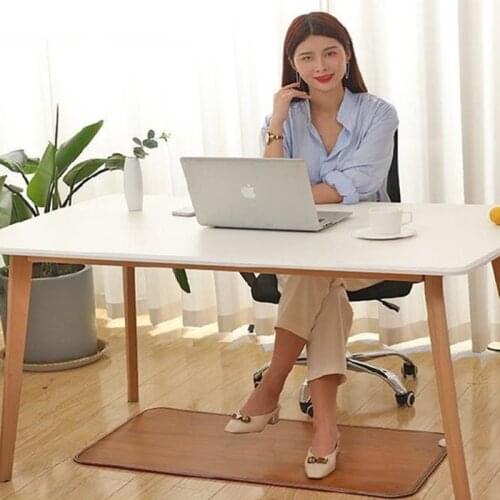 Hot 4 Pattern Leather Heating Foot Mat Warmer Electric Heating Pads Feet Leg Warmer Carpet Thermostat Warming Tools Home Office