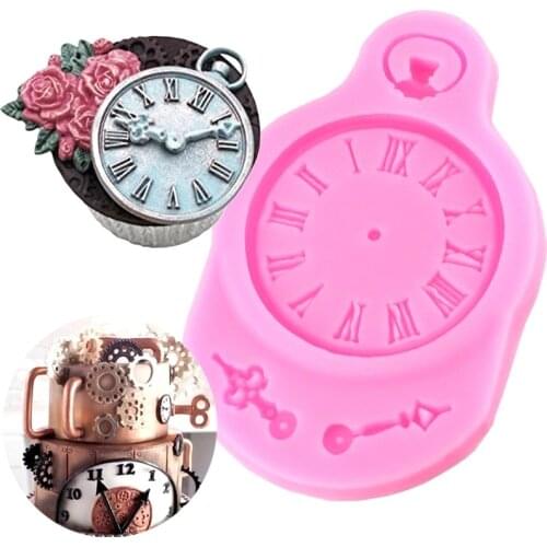 Good Quality Clock shape Silicone Mold for cake Decorations tools watch Fondant Soap Mould Cake Sugarcraft Bakeware Tools