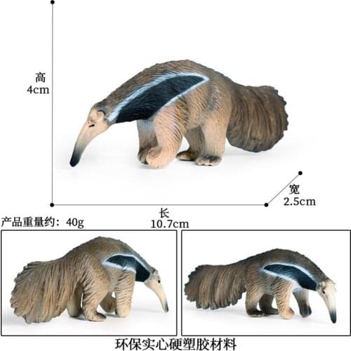 Cognitive Solid Simulation Wild Animal Toy Model Anteater Mammal Plastic Decoration Hand-made