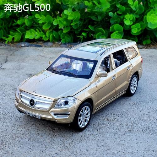1:32 Scale Diecast Alloy Metal Luxury SUV Car Model For TheBenz GL500 4MATIC Collection Model Off-road Vehicle Sound Lights Toys