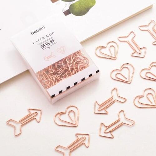 12Pcs/Pack Cartoon Shape Mini Paper Clips Kawaii Bookmark Photo Tickets Metal Paper Clip Novetly Stationery School Office Supply