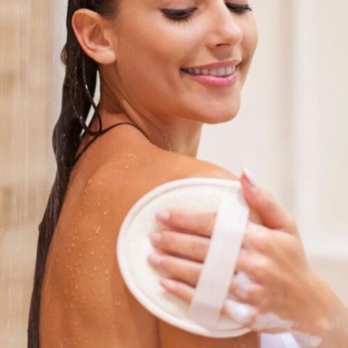 Soft Natural Loofah Bath Brush Face Wash Shower Glove Exfoliating Skin Bath Brush Shower Cleaning Supplies Body Scrubber