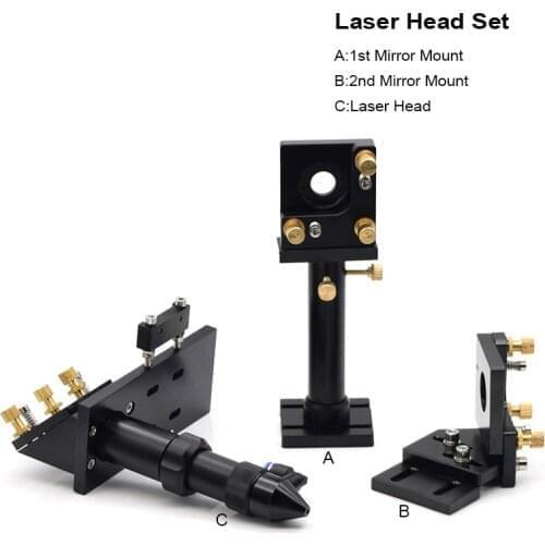 CO2 Laser Head Set / Reflective Mirror & Focusing Lens Integrative Fixture Mount Holder For Laser Engraver Cutting Machine Parts