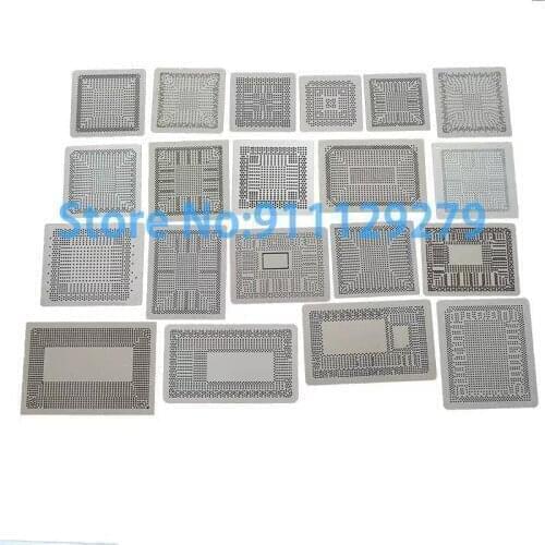 20pcs Directly Heating BGA Stencils Set For i3-520 i5-2320 i5-3230m i5-4200u i5-6200u i5-6300HQ GL82HM170 FH82HM370 Template