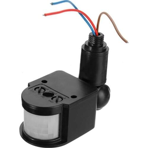 Outdoor 110-220V Infrared PIR Motion Sensor Detector Wall Light Switch 140° Rotation 0-2000lux Adjust for kitchen,hallway,ROOM