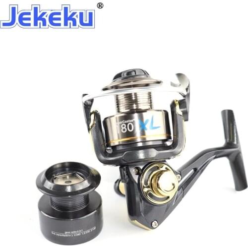JEKEKU 2021 Double Spool Spinning Fishing Reel Metal Handle EVA Knob 8+1 BB 5.2:1 Fishing Coil weight 197g for Freshwater