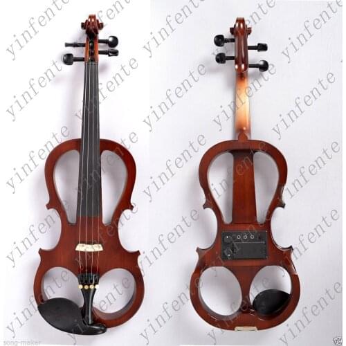 One red 4 -String 4/4 New Electric Acoustic Violin #5-2514# ican make any color NEED REST and 4 STRING
