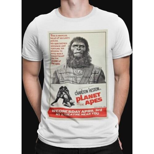 Planet Of The Apes Original 1968 T-Shirt Classic Movie Film Retro Tee Monkey