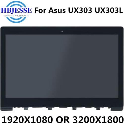 Original 13.3 inch LCD Display Panel Touch Screen Assembly + Frame For ASUS Zenbook UX303 UX303LB UX303LA N133HSE-EA3