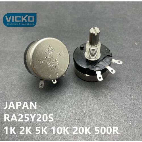 [VK]Original Japan single turn potentiometer RA25Y 20S RA25Y20S B501 B102 B202 B502 B103 B203 500R 1K 2K 5K 10K 20K 20mm switch