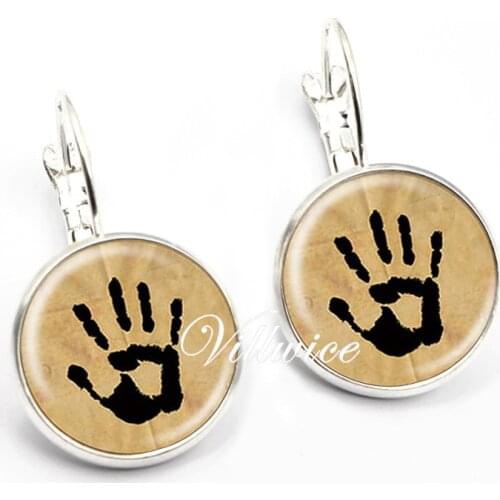 Skyrim Dark Brotherhood Mysterious Note Earrings Fashion Glass Dome Handmade Jewelry for Women Men Gift